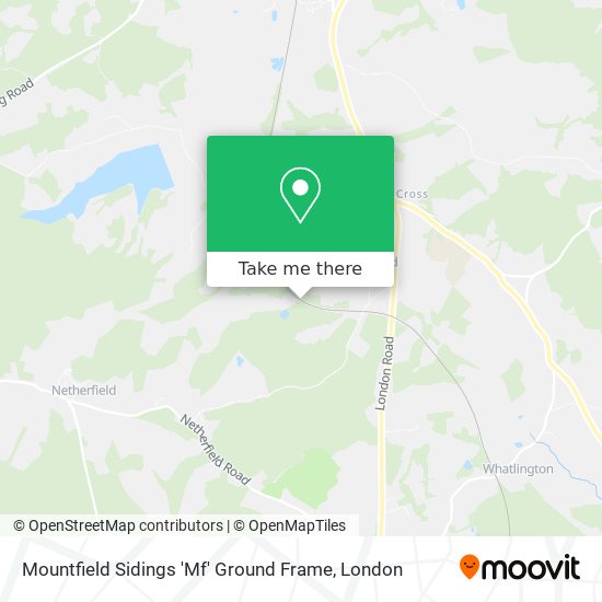 Mountfield Sidings 'Mf' Ground Frame map