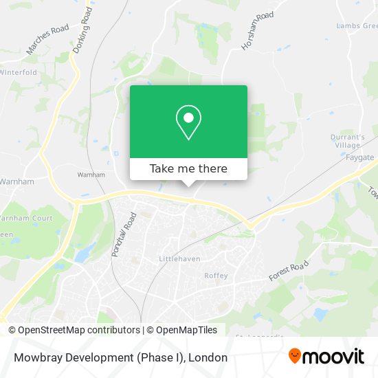 Mowbray Development (Phase I) map