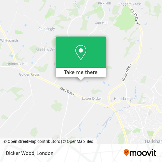 Dicker Wood map