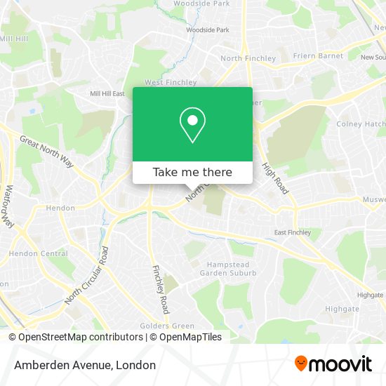 Amberden Avenue map