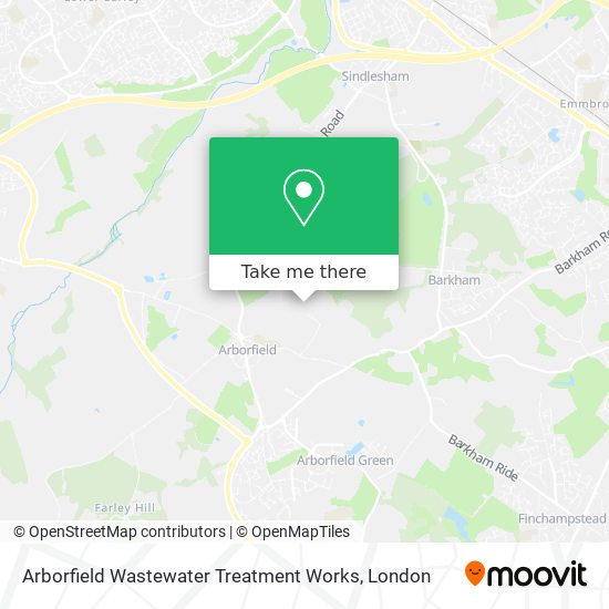 Arborfield Wastewater Treatment Works map