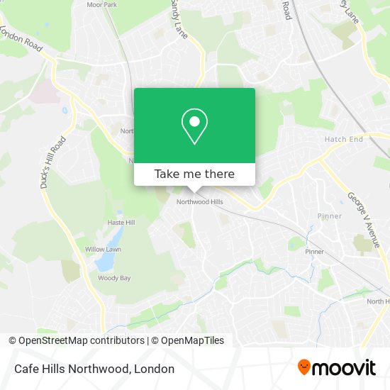 Cafe Hills Northwood map