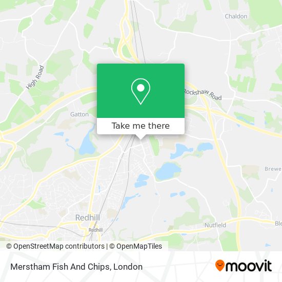Merstham Fish And Chips map