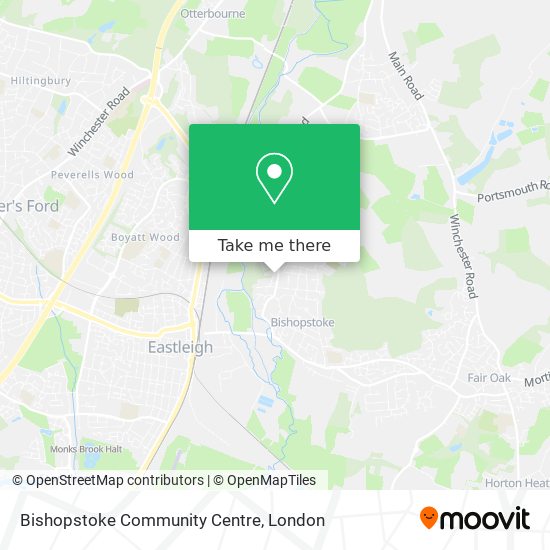 Bishopstoke Community Centre map