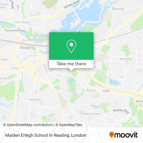Maiden Erlegh School In Reading map