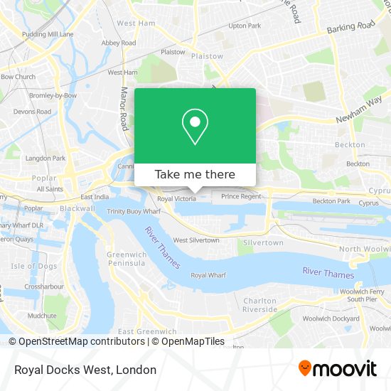 Royal Docks West map