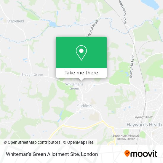 Whiteman's Green Allotment Site map