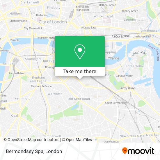 Bermondsey Spa map