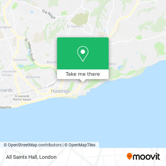 All Saints Hall map