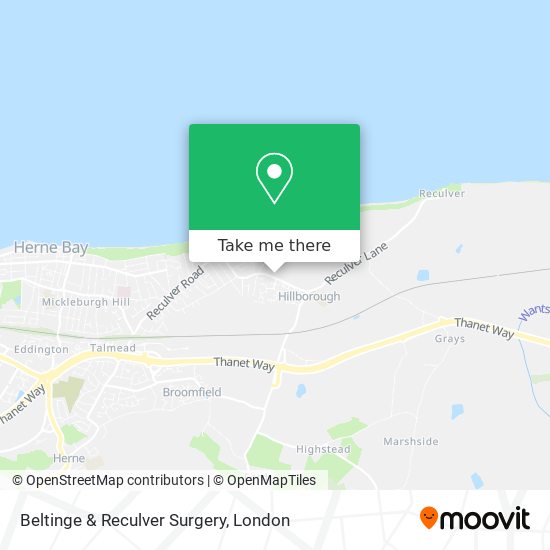 Beltinge & Reculver Surgery map