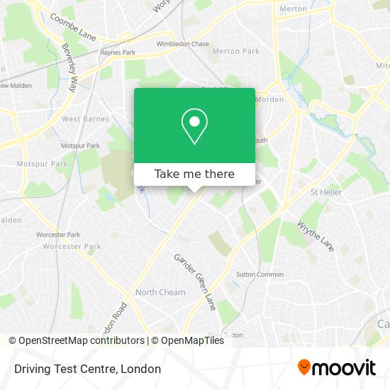 Driving Test Centre map