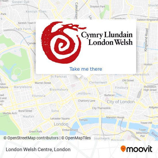 London Welsh Centre map