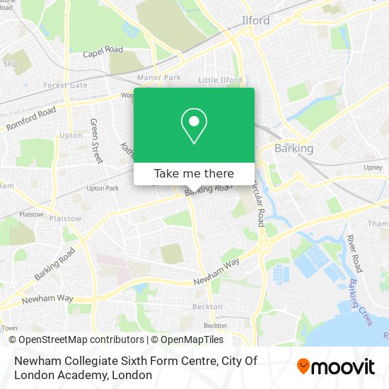 Newham Collegiate Sixth Form Centre, City Of London Academy map