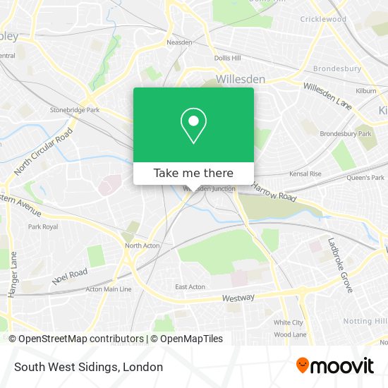 South West Sidings map
