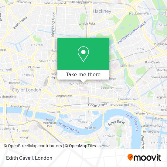 Edith Cavell map