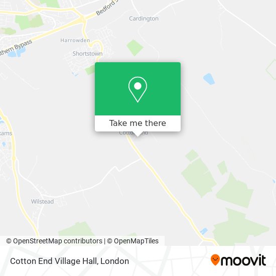 Cotton End Village Hall map