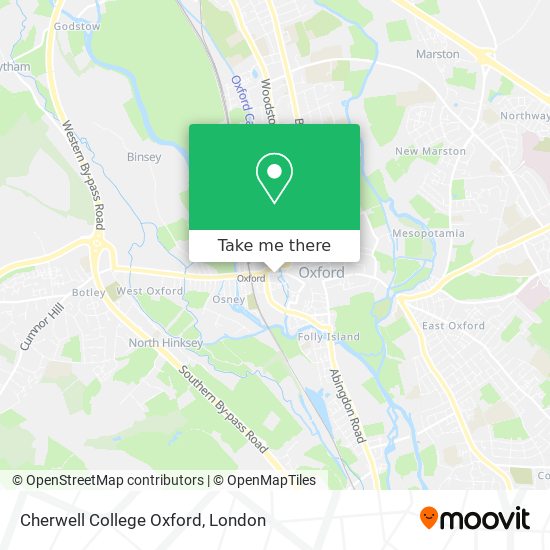 Cherwell College Oxford map