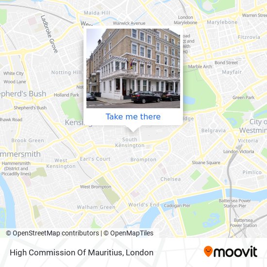 High Commission Of Mauritius map