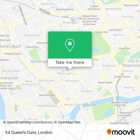 54 Queen's Gate map