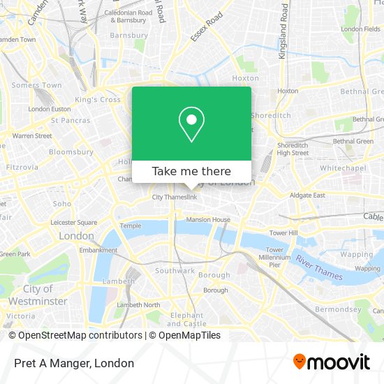 Pret A Manger map