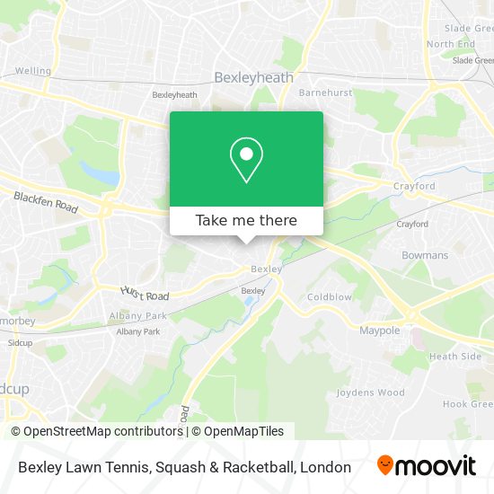 Bexley Lawn Tennis, Squash & Racketball map