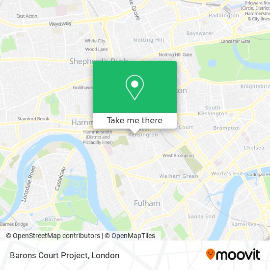Barons Court Project map