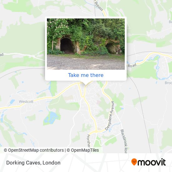 Dorking Caves map