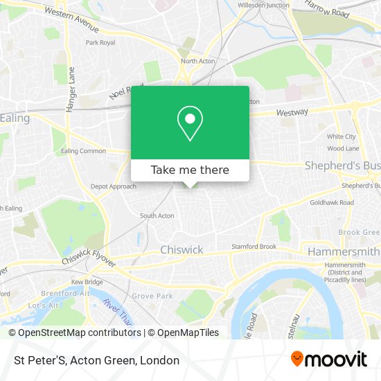 St Peter'S, Acton Green map
