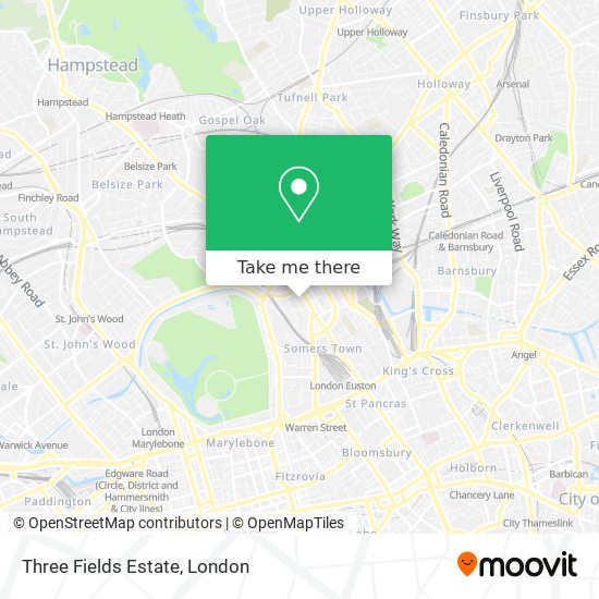 Three Fields Estate map