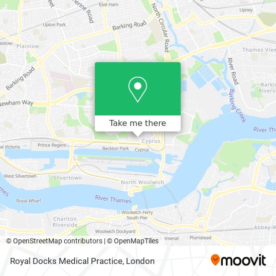 Royal Docks Medical Practice map