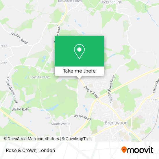 Rose & Crown map