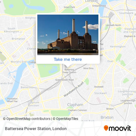 Battersea Power Station map
