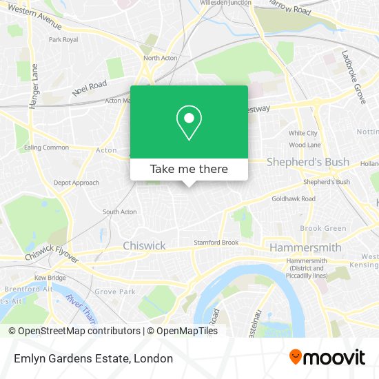 Emlyn Gardens Estate map