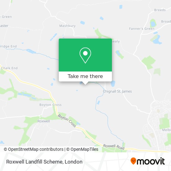 Roxwell Landfill Scheme map
