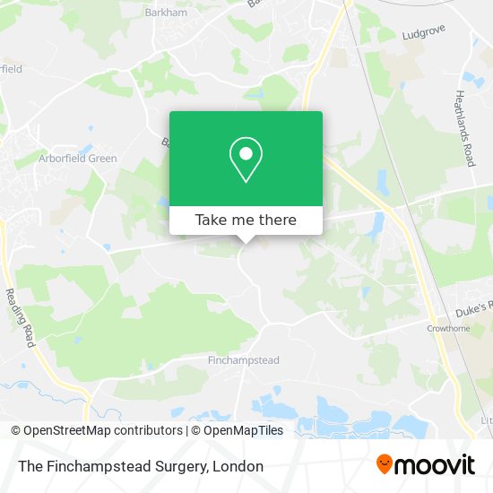 The Finchampstead Surgery map