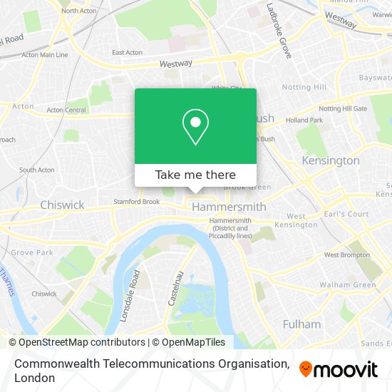 Commonwealth Telecommunications Organisation map
