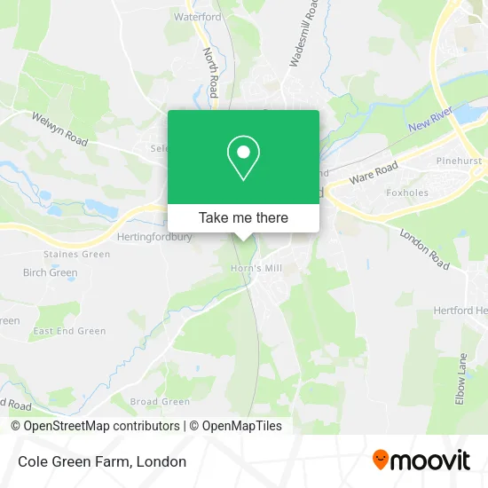 Cole Green Farm map