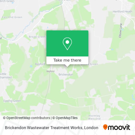 Brickendon Wastewater Treatment Works map