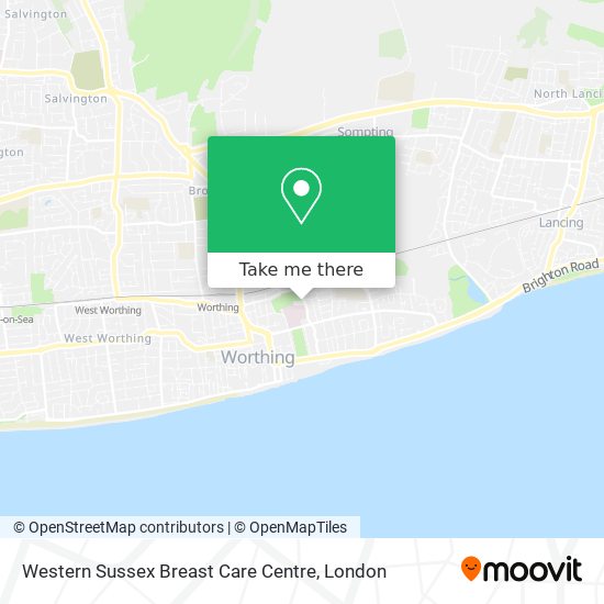 Western Sussex Breast Care Centre map