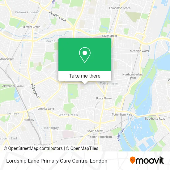 Lordship Lane Primary Care Centre map