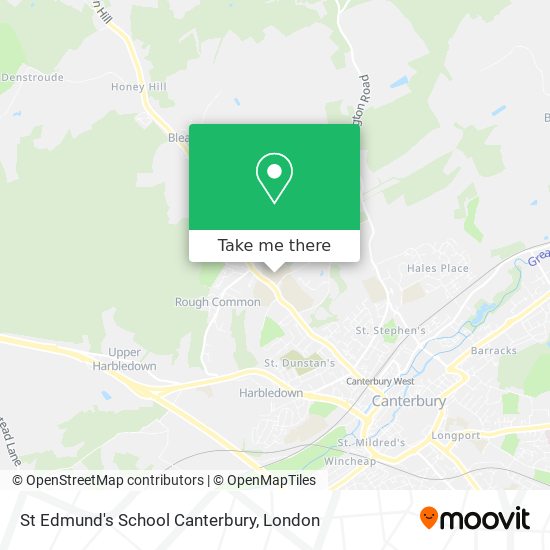 St Edmund's School Canterbury map
