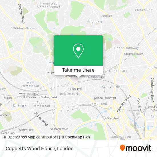 Coppetts Wood House map