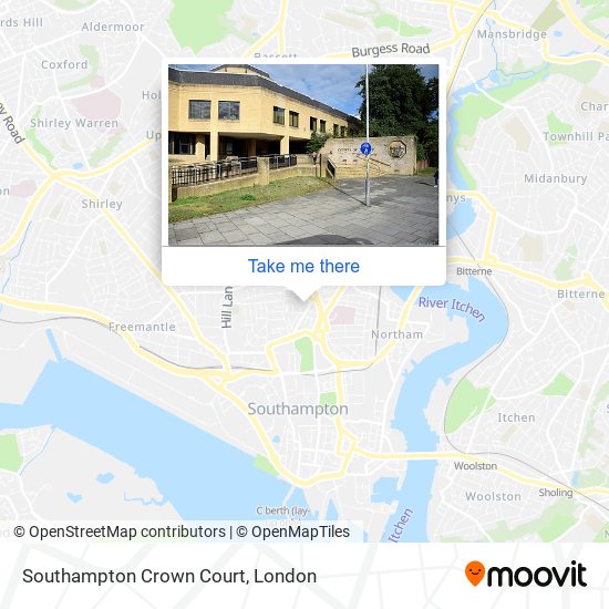 Southampton Crown Court map
