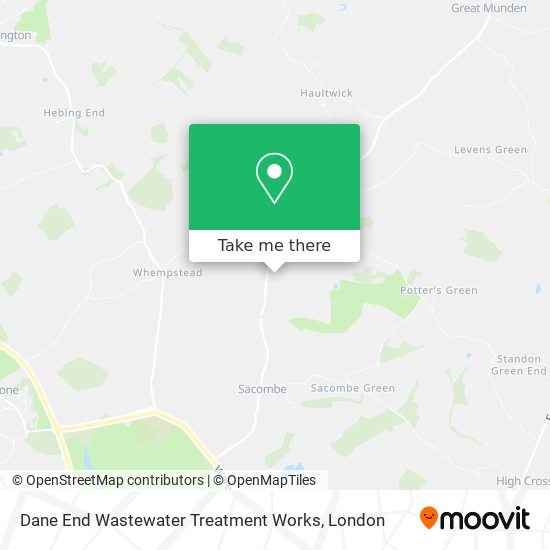 Dane End Wastewater Treatment Works map