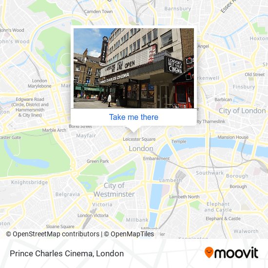 Prince Charles Cinema map