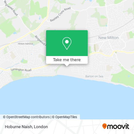 Hoburne Naish map