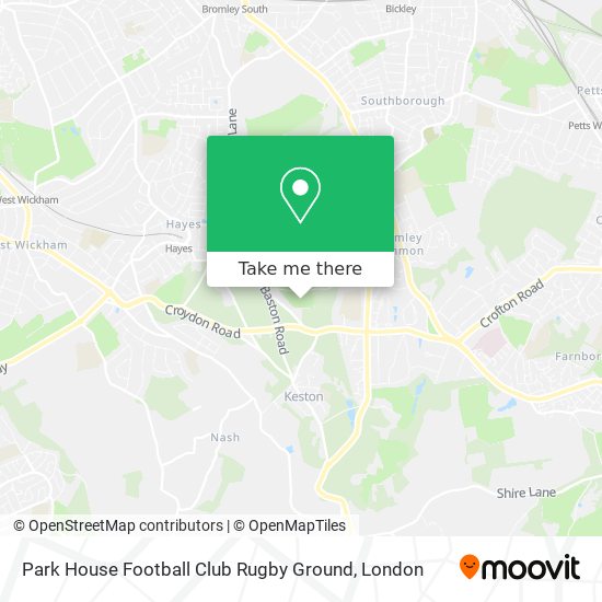 Park House Football Club Rugby Ground map