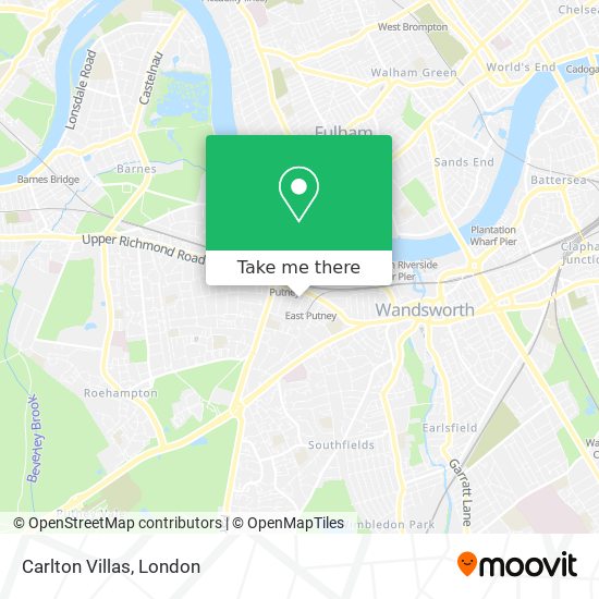 Carlton Villas map