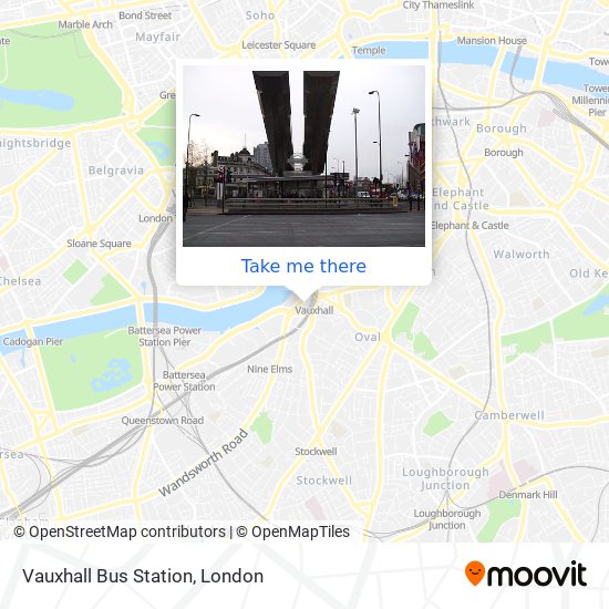 Vauxhall Bus Station map