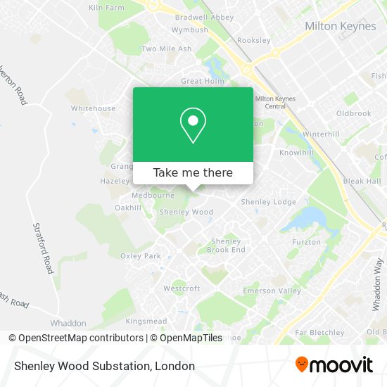 Shenley Wood Substation map